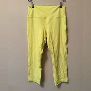 Lululemon Neon Yellow Capri Leggings
